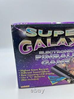 Jeu de flipper électrique Super Galaxy Vintage Everbright Toys BOÎTE ORIGINALE Fonctionne