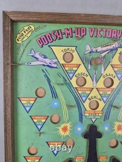 Jeu de flipper militaire Vintage POOSH-M-UP Victory Bomber NORTHWESTERN Toys 5 en 1