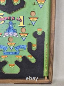 Jeu de flipper militaire Vintage POOSH-M-UP Victory Bomber NORTHWESTERN Toys 5 en 1