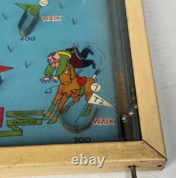 Jeu de flipper mural vintage Poosh-M-Up Big 5 Baseball avec cadre en bois