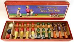 Jeu de quilles pour enfants Fancy Ten Pins par Spears Works Bavaria, vers 1935