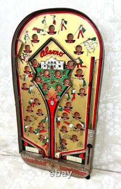 Jeu de table de flipper Alamo Joseph Schneider vintage, sans verre ni billes