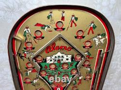 Jeu de table de flipper Alamo Joseph Schneider vintage, sans verre ni billes