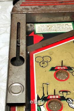 Jeu de table de flipper Alamo Joseph Schneider vintage, sans verre ni billes