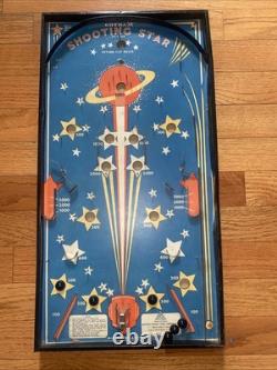 Jeu de table de flipper 'Shooting Star' Van Gotham des années 1930 avec 6 billes