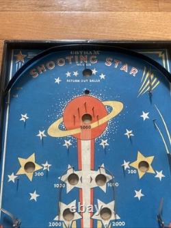 Jeu de table de flipper 'Shooting Star' Van Gotham des années 1930 avec 6 billes