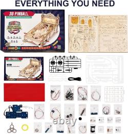Jeu de table en bois RoWood, machine à pinball en 3D, modèle créatif à construire