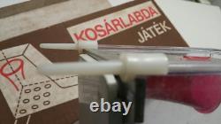 Jeu de tir de flipper de basket-ball vintage boîte originale jouet Hongrie Lemez Játék