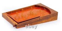 Jeu traditionnel de bagatelle en bois massif / Jeu de table en bois avec billes en laiton