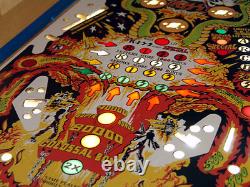 Kiss Pinball Machine Playfield Superposition Uv Imprimé Inserts Transparents Die Cut