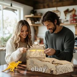 Kit de flipper en bois 3D Wodgod à monter soi-même pour adultes et adolescents, modèle de table dinosaure