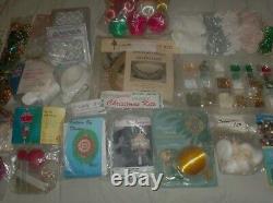 Lot 6 kits d'ornements Walco Dexter's Leeward's Satin Balls Trims Pins Sequins