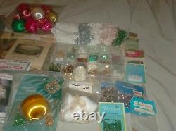 Lot 6 kits d'ornements Walco Dexter's Leeward's Satin Balls Trims Pins Sequins