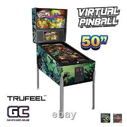 MACHINE DE FLIPPER VIRTUELLE 4K GAMECADE PINCADE 50 AVEC KIT DE VIBRATION TRUFEELT