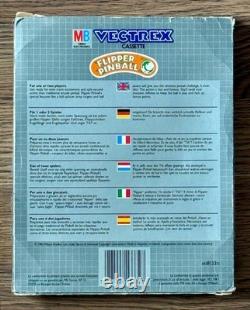 MB Vectrex Flipper Jeu de Flipper Cassette Boîte avec Manuel et Overlay