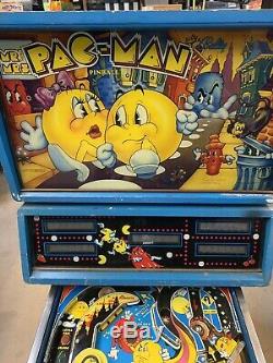 Machine À Billards Pac Man / Vintage Bally 1982 (ne Fonctionne Pas)