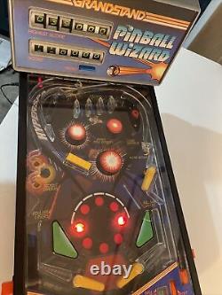 Machine à flipper Grandstand Pinball Wizard Vintage 1983 Fonctionnelle Complète dans sa boîte SVP Lire