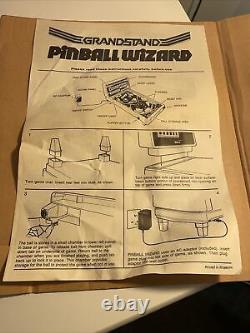 Machine à flipper Grandstand Pinball Wizard Vintage 1983 Fonctionnelle Complète dans sa boîte SVP Lire