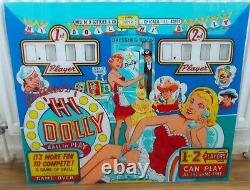 Machine à flipper Hi Dolly de Gottlieb, rare verre arrière PLEXI PLEXIGLAS de 1965