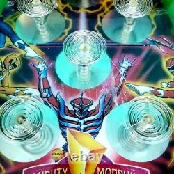 'Machine à flipper électronique de table Mighty Morphin Power Rangers avec figurines d'action'