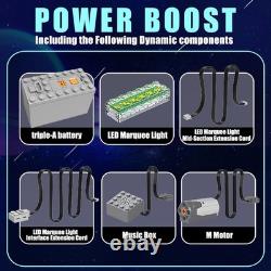 Modèle de blocs de construction de machine à flipper en briques, à pièces avec lumières et musique