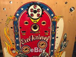 Nos Classique Bally Evel Knievel Jeu De Machine À Flipper Playfield Rare