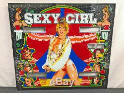 Nouveau Bally Playboy Arkon Automaten Sexy Girl Pinball Machine Backglass