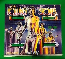 Original Rolling Stones Pinball Table Back Glass Par Bally