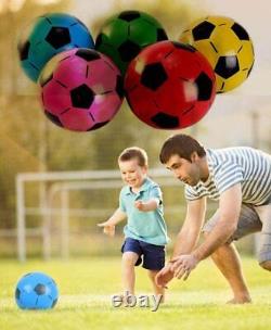 PLASTIQUE 23CM (9,5 pouces) Ballon de football dégonflé POUR ENFANTS JAUNE BLEU VERT
