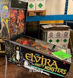 Pinball Bally Elvira Et Les Monstres Du Parti 1989 Flipper 100% Manuel Travail