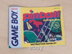 Pinball Dreams Jeu Nintendo Gameboy Authentique, Testé, Boîté avec Manuel ! Royaume-Uni