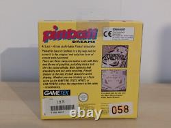 Pinball Dreams Jeu Nintendo Gameboy Authentique, Testé, Boîtier avec Manuel ! Royaume-Uni