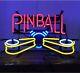 Pinball Machine Neon Enseigne Lampe 17x14 Bar Verre Léger Travaux D'art