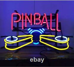 Pinball Machine Neon Enseigne Lampe 17x14 Bar Verre Léger Travaux D'art