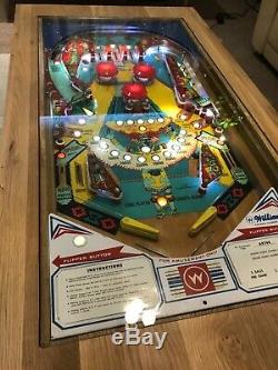 Pinball Machine Table Basse Table En Chêne Massif 1976 Williams Aztec Playfield