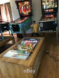 Pinball Machine Table Basse Table En Chêne Massif 1976 Williams Aztec Playfield