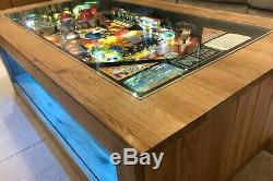 Pinball Machine Table Basse Table En Chêne Massif Les Simpsons 1990 Playfield
