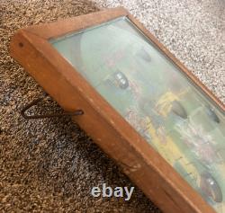 Pinball Vintage Poosh-M-Up Jr. 4 en 1 Baseball années 30-40 avec balle en cuivre rare