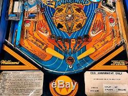 Pinball Williams Tourbillon 1990 Flipper Travail Complet Très Rare Flipper