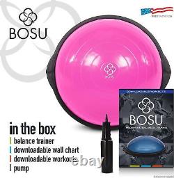 Pod d'entraînement Balance Ball, entraîneur de balance BOSU Sport, taille de voyage, rose