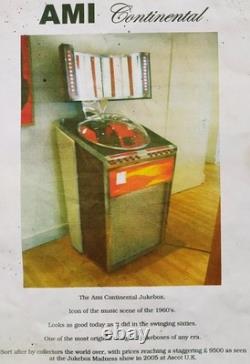 Projet de réplique de jukebox continental AMI machine de flipper de fête foraine pour caverne d’homme