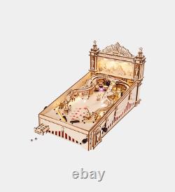 Puzzle de machine à billes 3D DIY modèle en bois LED à assembler soi-même jeu d'arcade à construire