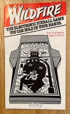 RARE jeu de flipper électronique PALITOY WILDFIRE de 1979, en boîte