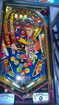 Rare Classique De Bell Pinball Piscine (bally Eight Ball Deluxe) 1983 Flipper