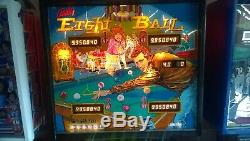 Rare Classique De Bell Pinball Piscine (bally Eight Ball Deluxe) 1983 Flipper