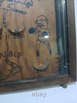 Rare Jeu de Flipper Vintage Clown-N-UP en Bois des Années 1930 ! Flipper en Bois
