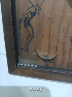 Rare Jeu de Flipper Vintage Clown-N-UP en Bois des Années 1930 ! Flipper en Bois