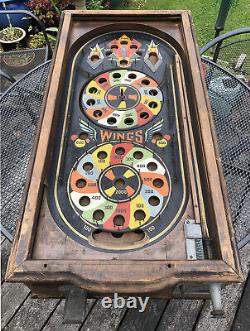 Rare Pièce-op 1933 Pinball Jeu Rock-ola'wings' Made In Chicago Usa, Pour La Restauration