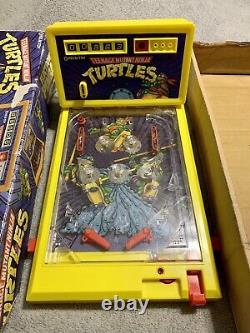 Rare Vintage Ninja Turtles Tabletop Pinball Machine Tmnt 1990s Jouets Helm Testés
