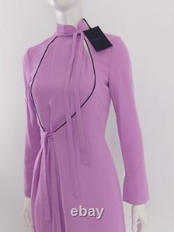 Robe 'Cady' BNWT Shanghai Tang Taille UK 8 10 EU 36 38 Rose Midi à Ceinture £1065